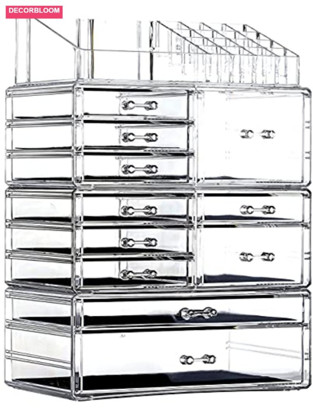 Clear Acrylic Makeup Storage Organizer with 10 Drawers Stackable Cosmetic - Picture 1 of 5